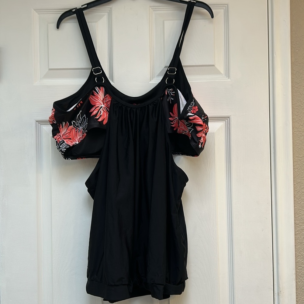 Hanna Nikole Womens Plus Size Tankini Top with Shorts Swimsuit-Size 24W NWT - Picture 7 of 15